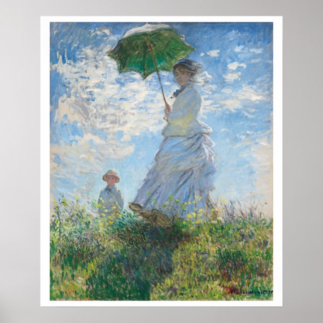 "MULHER COM PARASOL" CLAUDE MONET POSTER (Frente)