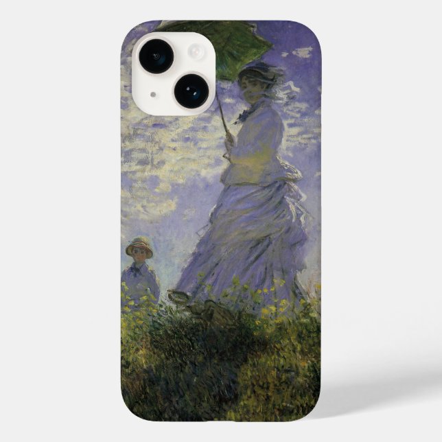 Mulher com Parasol por Claude Monet, Vintage Art (Verso)