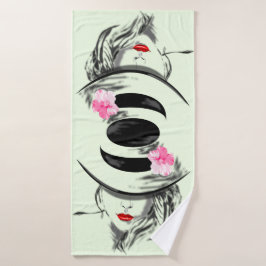 Mulher com Toalha de Chapéu - Cores Personalizadas