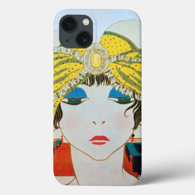 MULHER COM TURBAN AMARELO ORIENTAL / Moda de Belez (Verso)