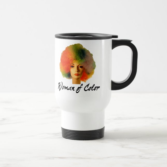 Mulher da caneca de viagem da cor (Direita)