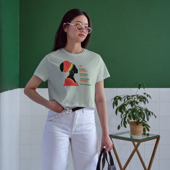 Mulher da História Negra Bela Camiseta Impressão m (Criador carregado)