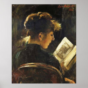 Mulher da leitura - poster da arte da reprodução