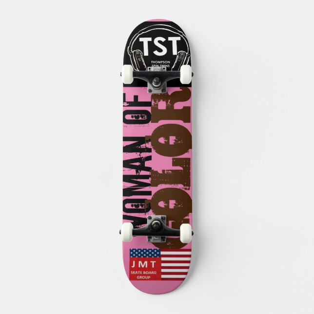 MULHER DE COR Skateboard (Frente)