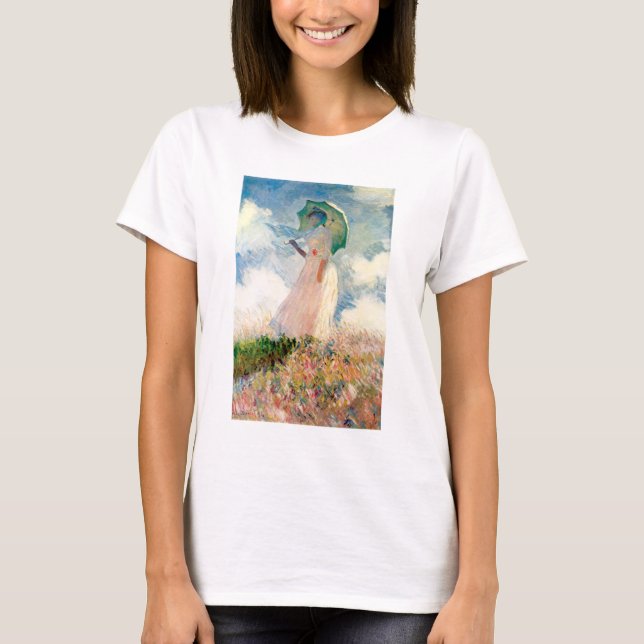 Mulher de Monet com um t-shirt do parasol (Frente)