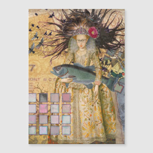 Mulher de Peixes Vintage Gótico Clássico