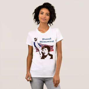 Mulher Democrata Orgulhosa Camisa Anti-Trump Democ