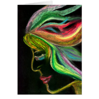 Mulher do cartão claro