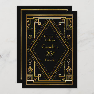 Mulher do convite de aniversário, grande Gatsby,