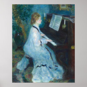Mulher do Piano por Renior Wall Art Impressão