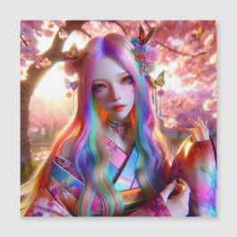 Mulher Eética Mística bonito com Borboletas