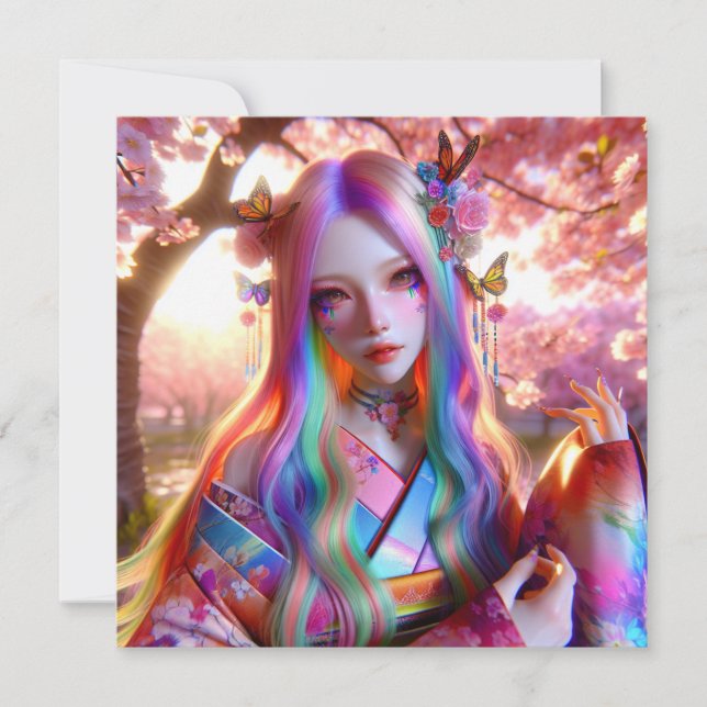 Mulher Eética Mística bonito com Borboletas (Frente)