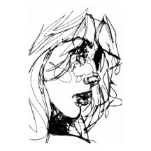 MULHER EM POSTER PRETO E BRANCO