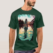 Mulher em uma Camisa Psíquica do Lago | Trippy 2