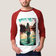 Mulher em uma Camisa Psíquica do Lago | Trippy 4