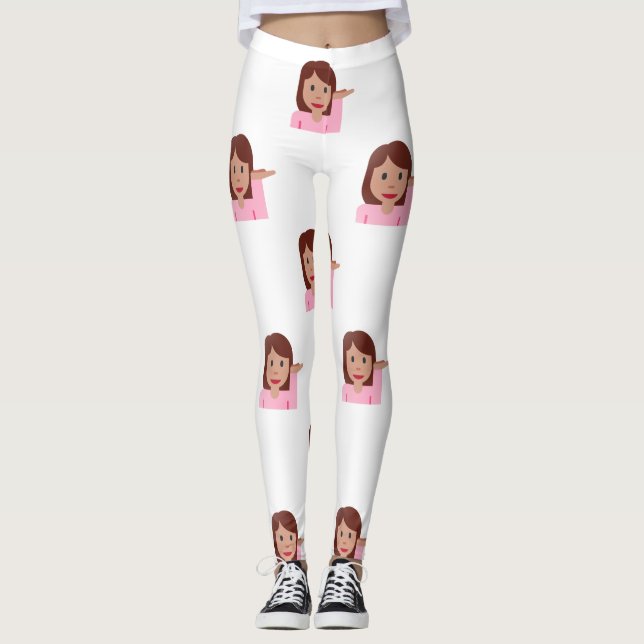 mulher emoji leggings (Frente)