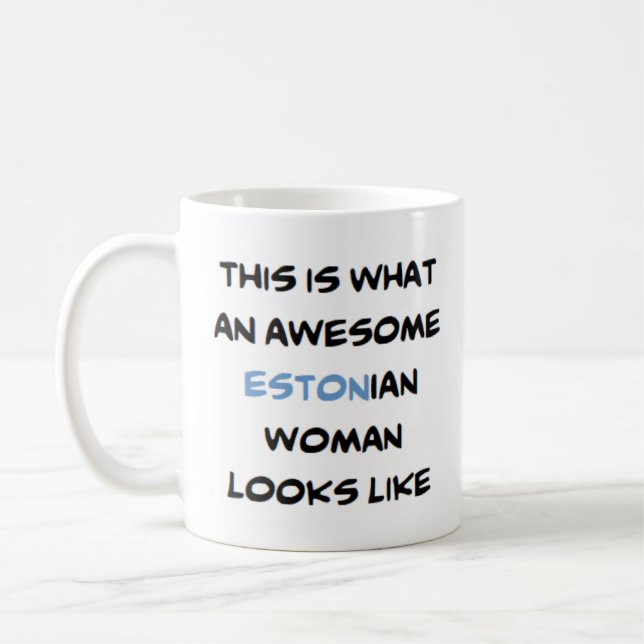 mulher estônia, caneca incrível (Esquerda)