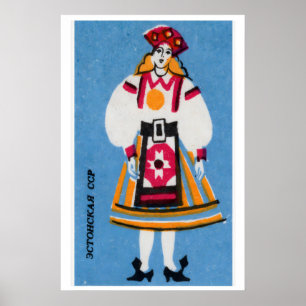 Mulher Estoniana - Impressão Caixa de Fósforos - P