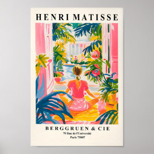 Mulher Fazendo Poster de Yoga, Meditação Wall Art,