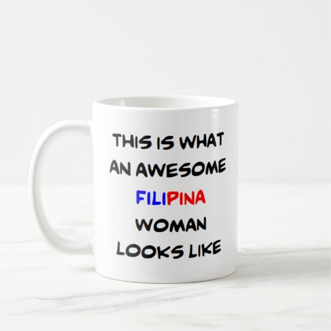 mulher filipina, caneca demais (Esquerda)