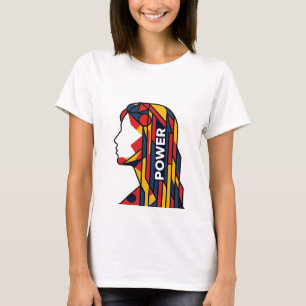 Mulher Geométrica Abstrata   Camisetas Femininas