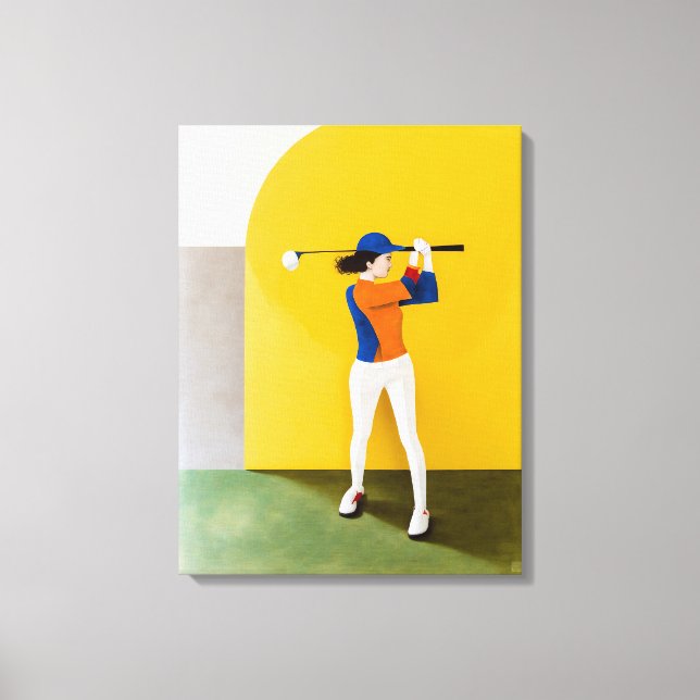 Mulher Golfer Canvas (Frente)