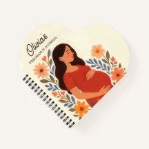 Mulher Grávida Floral Ilustrada Personalizada