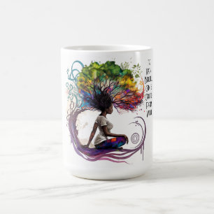 Mulher Inspirada Criada Dentro Da Caneca