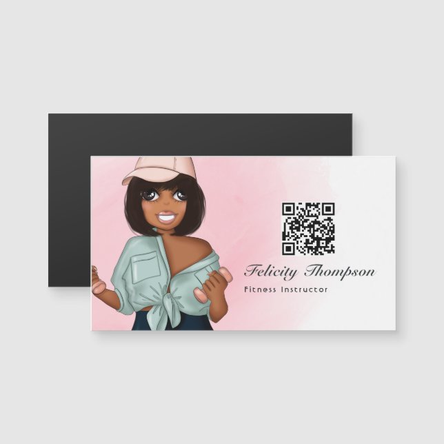 Mulher instrutora de Malhação moda (Frente/Verso)