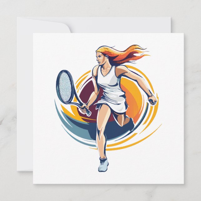 mulher jogando tênis (Frente)