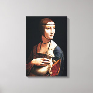 Mulher Leonardo Da Vinci com Canvas de Ermine