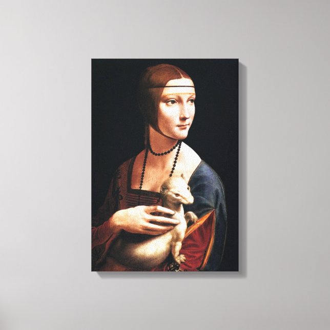 Mulher Leonardo Da Vinci com Canvas de Ermine (Frente)