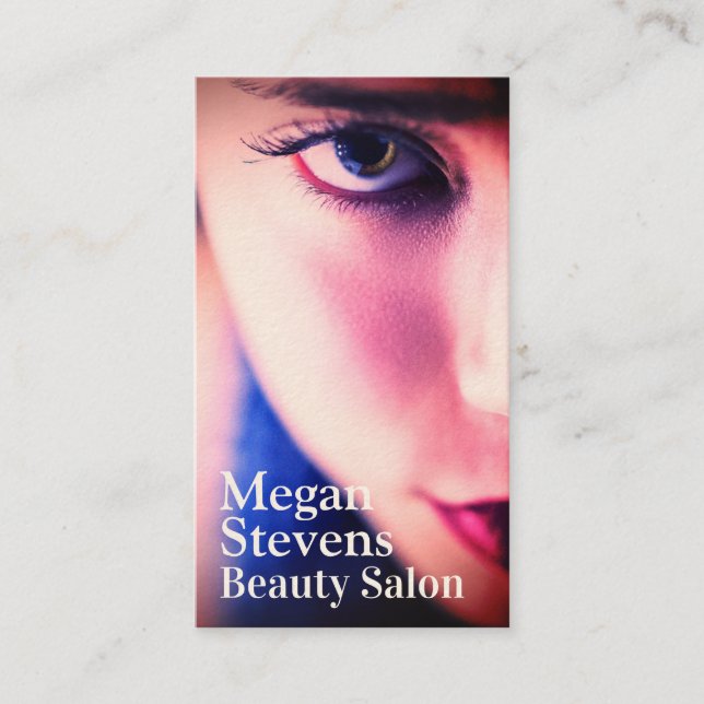 Mulher linda cara cartão de visita quadrada (Frente)