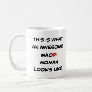 mulher maori, caneca de café incrível