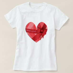 Mulher Meninas Namorados T-Shirt Vermelho Amor