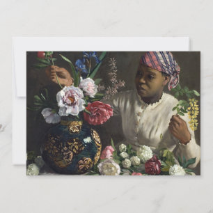 Mulher Negra com Peonies   Fré dé ric Bazille