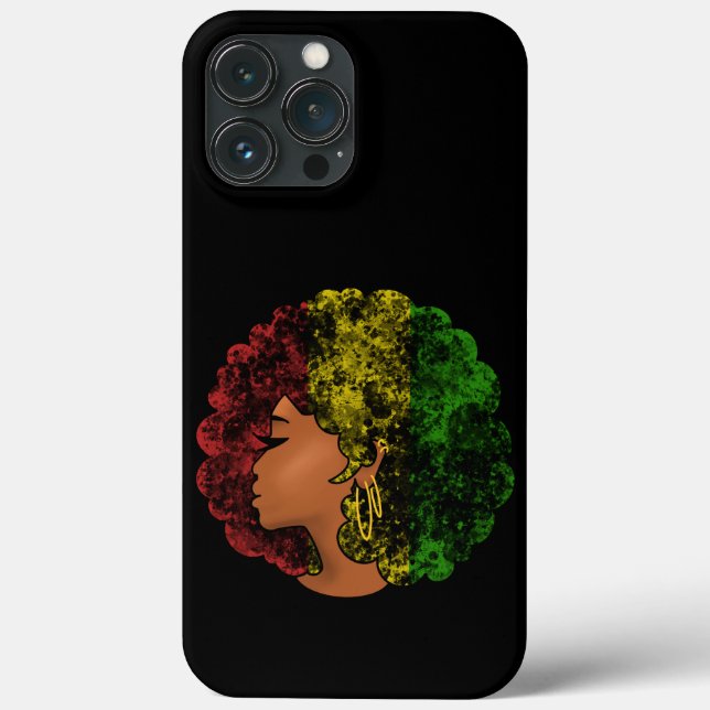 Mulher negra rasta afro vermelho amarelo verde (Verso)