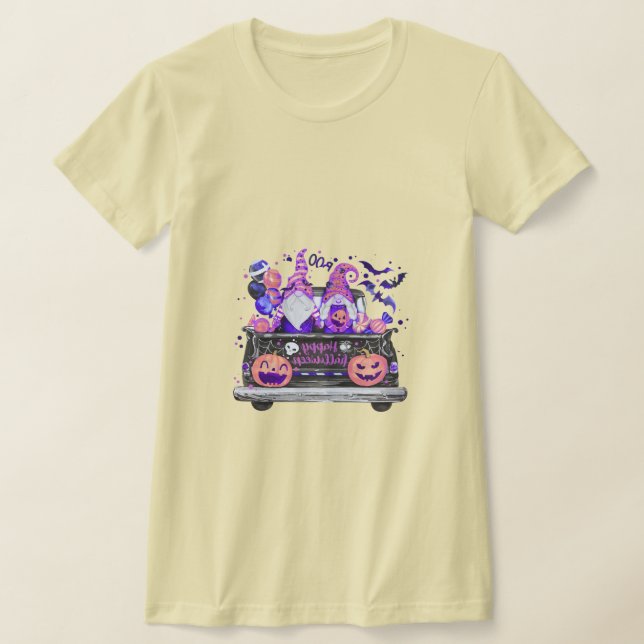 Mulher no Halloween Pickup Truck T-Shirt (Postura )
