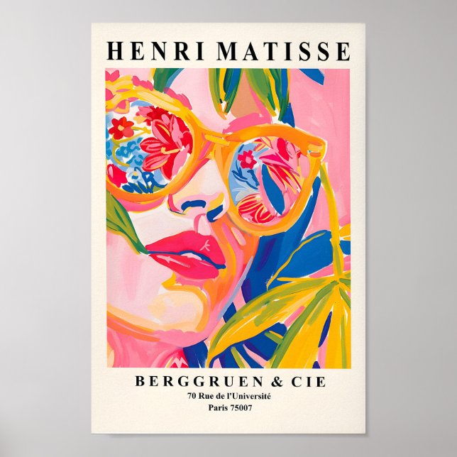 Mulher Nos Óculos De Sol, Poster Tropical De Verão (Frente)