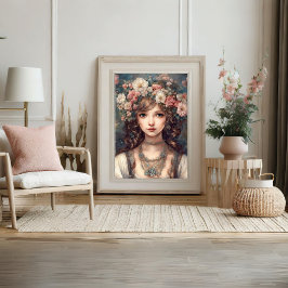 Mulher: Poster de Madame Retrait Flower Art