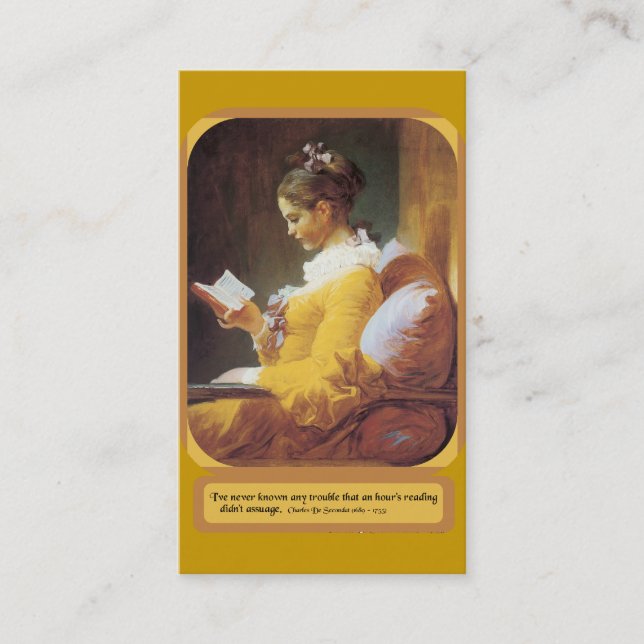 Mulher que lê o cartão de visita regular (Frente)