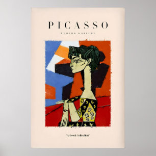 Mulher Sentada de Perfil de Picasso Impressão de A