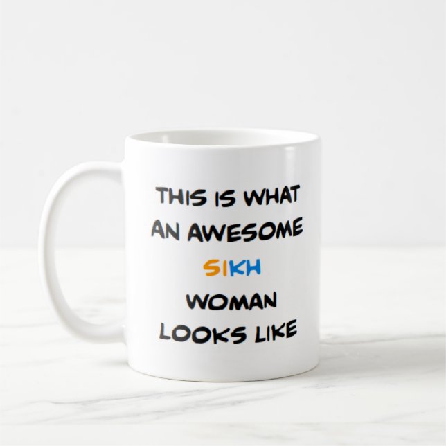 mulher sikh, caneca de café incrível (Esquerda)