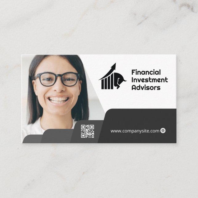 Mulher sorrindo | Empresa | Cartão de visita de có (Frente)