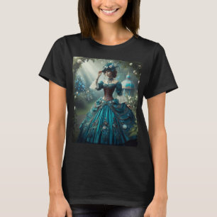 Mulher Steampunk em uma camisa de jardim