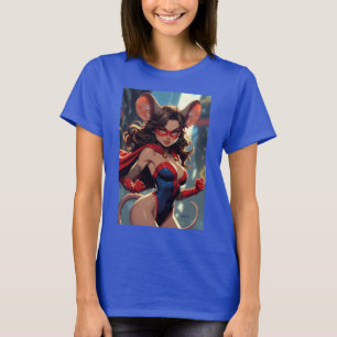 Mulher SuperMouse camiseta azul para mulheres