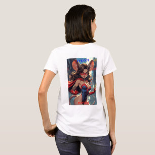 Mulher SuperMouse Ganhou Poderes mulheres camiseta