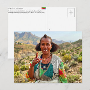 Mulher Tribal em Hinzi, Eritreia Cartão Postal de