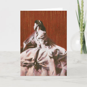 Mulher Vitoriana Em Cartão De Saudação Vintage Bra