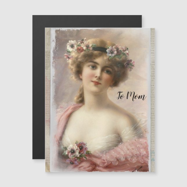 Mulher Vitoriana Vítima Vestida com Flores na Aqua (Frente/Verso)